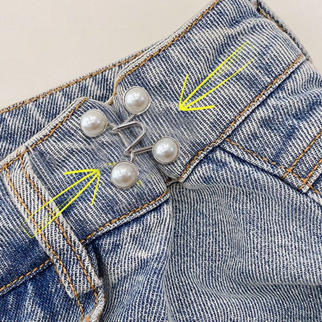 Pasadores de botones para pantalones vaqueros hebilla de cintura desmontable extensor de cintura aleación para piezas de pantalones Hugtrwg Para estrenar