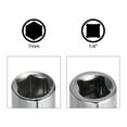 thumbnail image 4 of Unique Bargains 6-Point Shallow Socket, 2pcs 7mm & 2pcs 8mm 1/4' Drive Cr-V Deep Socket, 4 of 5