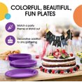thumbnail image 4 of Exquisite Plastic Plate Combo 100 Pack 9 & 7 Inch Purple Plastic Disposable Party Plates, 4 of 6