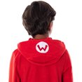 thumbnail image 3 of Super Mario Boy's Big Fleece Costume Hooded Union Suit Blanket Sleeper, 3 of 5