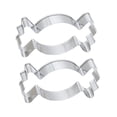 thumbnail image 1 of Shisuyan Cookie Cutters Silver 2Pcs 3.3x1.8x0.7In, 1 of 9