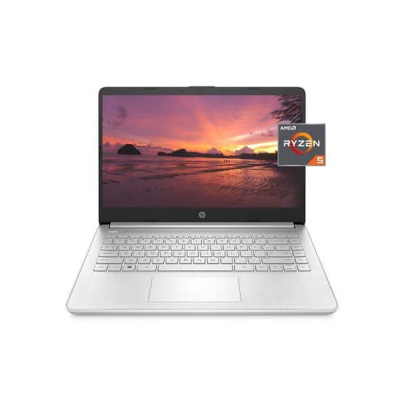 HP 14 Laptop, AMD Ryzen 5 5500U, 8 GB RAM, 256 GB SSD Storage, 14-inch Full HD Display, Windows 11 Home, Thin & Portable, Micro-Edge & Anti-Glare Screen, Long Battery Life (14-fq1025nr, 2021)