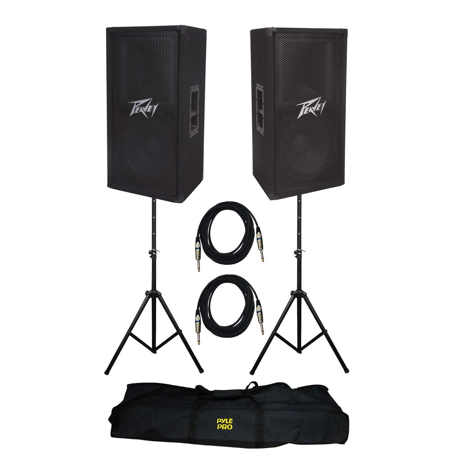 Peavey PV 112 12" 2Way Pro DJ Live Sound Speaker + Speaker Stands