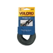 VELCRO Brand ONE-WRAP Cable Ties , Black Cord Organization Straps , Thin Pre-Cut Design , Wire Management for Organizing Home, Office and Data Centers, 8in x 1/2in Ties Gray & Black 50 ct