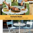 thumbnail image 6 of Elastic Fitted Round Tablecloth, Green Eucalyptus Leaves Waterproof Stretch Table Cover for 45"-54" Tables, Daisy Floral Summer Botanical Wooden Washable Outdoor Tablecloths for Patio, Picnic, 6 of 9