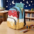 thumbnail image 3 of Jeiento Ice Cream 17 Inch Lightweight Schoolbag and Backpack Set 4-Piece Lunch Bag Pencil Case Water Bottle Holder Large Capacity Book Bag for Students, 3 of 7
