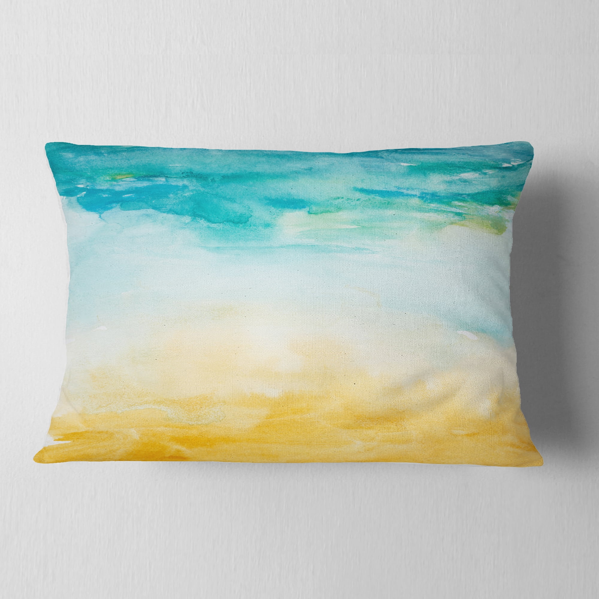 Designart Soil and Sky Strokes - Landscape Printed Throw Pillow - 12x20