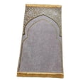 thumbnail image 2 of Prayer Rug Decoration Exquisite Polyester Nonslip for Kid Soft Polyester Eid Travel Meditation Grey, 2 of 9