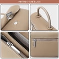 thumbnail image 3 of Women's Flap Handbag and Purse Genuine Leather Commuter Underarm Bag Top Handle Satchel Retro Crossbody Shoulder Bag, 3 of 7