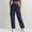 Navy, variant on DuoJiaJ Womens Wide Leg Pants, High Waist Stretch Sporty Casual Trousers Blue L