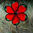 thumbnail image 2 of In the Breeze 2640 — 13.5-Inch Rose Spinner with Leaves, Realistic Printed Flower Spinner, 2 of 5