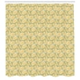 thumbnail image 3 of Ambesonne Japanese Shower Curtain, Nature Chrysanthemum, 69"Wx84"L, Sage Green Pale Mustard, 3 of 3