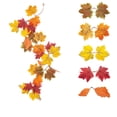 thumbnail image 2 of Artificial Fall Maple Leaf Garland 3.28 FT, Thanksgiving Decorations Autumn Vine with Hooks for Indoor Outdoor Wedding Party Decor, 2 of 8