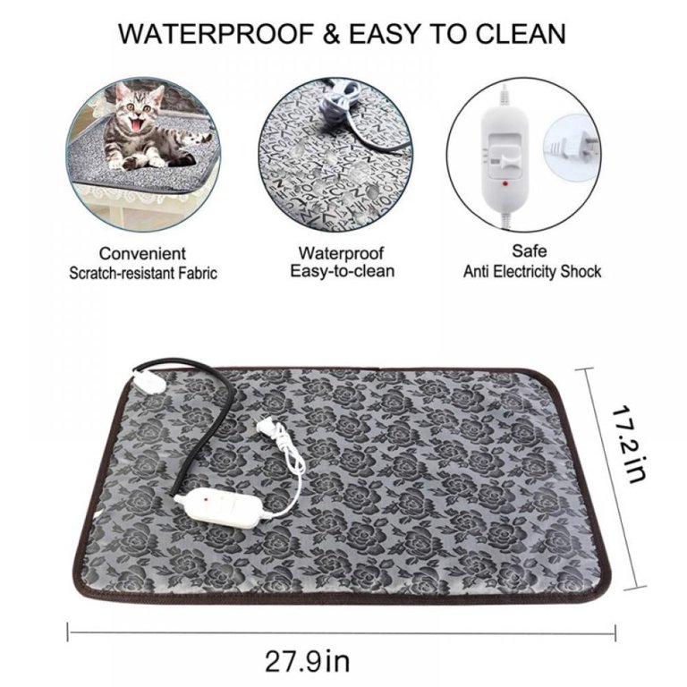 Pet Electric Heating Pad for Large Dog Cat, Adjustable Warming Blanket with  Chew Resistant Cord Indoor Outdoor Waterproof, 28 x 17 - Walmart.com