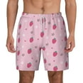 thumbnail image 2 of Picia Strawberries pattern Mens Swim Trunks with Compression Liner Stretch Beach Shorts Quick Dry with Zipper Pockets No-Chafing Board Shorts-X-Large, 2 of 9