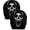 F, variant on Ghost Face Headrest Covers, Scary Headrest Covers For Cars Stretchy 2/4Pack - Universal Fit & Spooky Decor for Halloween Parties & Daily Commute