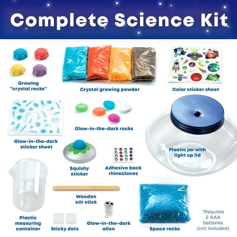Creativity for Kids Crystal Terrarium Kit, Grow Glowing Crystals