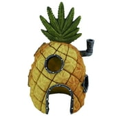 Angle View: Penn-Plax Nickelodeon Spongebob Squarepants Pineapple Home with Swim Throughs (6.5" Tall)