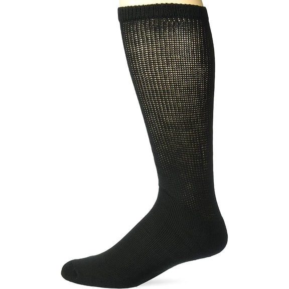 Champion Sports Rhino® All Sport Socks - Machine Washable Sport Sock - for Baseball, Football, Soccer - Cushioned Tube Sock - Stay-in-Place Fit - Size: Medium (8.5-10) - Black