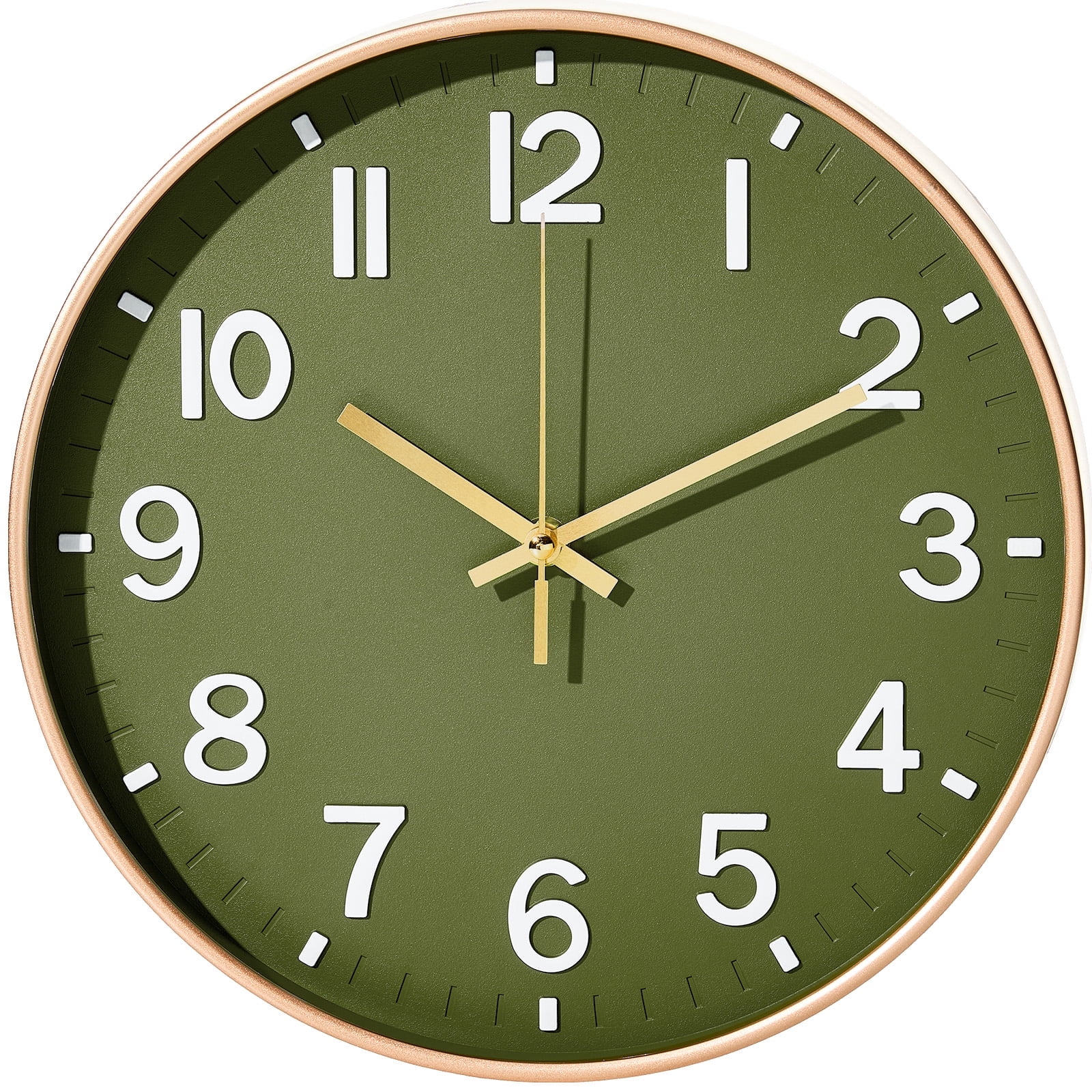 Sanmadrola Wall Clocks Battery Operated, 12 inch Silent Non Ticking Modern Wall Clock for Living