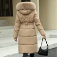 thumbnail image 4 of Aboser Winter, Long Puffer Jackets for Women with Faux Fur Hood Trendy Full Zip Coats Puffy Thicken Quilted Coat Outwear, 4 of 9