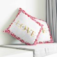 thumbnail image 3 of Valentine's Day Pillow Covers 16x16 Inch Decorative Throw Pillow Cover, Pink Love Heart Modern Romantic Sofa Pillowcases Accent Cushion Case Home Decor Bedroom Living Room, 3 of 6