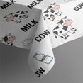 thumbnail image 3 of White Cow Milk Pattern Rectangle Tablecloth 60"x84",Waterproof Polyester Rectangle Table Cloth, Wipeable Spillproof Polyester Tablecloth for Dining, Camping, Indoor and Outdoor, 3 of 5