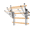 Type02, variant on LNOW Swedish Ladder Stall Bar, Wall Mount Home Gym with Adjustable Pull Up Bar & Dip Station for Kids & Adults, 350lbs