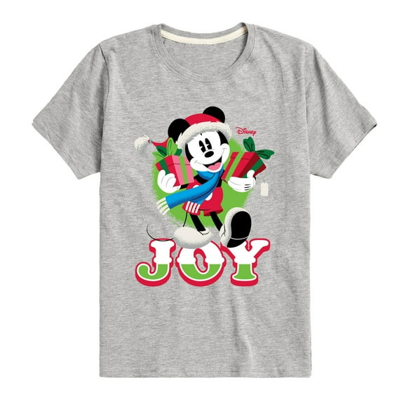 Disney - Mickey Mouse Joy Christmas - Toddler & Youth Short Sleeve Graphic T-Shirt