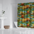 thumbnail image 2 of Colorful Dinosaurs River Volcanoes Pattern Shower Curtain 72"x72" ,Bathroom Decorative Shower Curtains Set with 12 Hooks,Modern Waterproof Washable Shower Curtain, 2 of 6