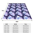 thumbnail image 3 of Balery blue starry sky Skull flower Manta de Felpa Suave y Acogedora – Cobija de Franela Aterciopelada para Cama, Lavable y Cálida para Sofá, Mascotas, Transpirable-80"x60", 3 of 7