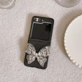 thumbnail image 1 of For Samsung Galaxy Z Flip 6 Case, Luxury Rhinestone Crystal 3D Butterfly Hard PC Shockproof Cover for Women Lady Girls, 1 of 2