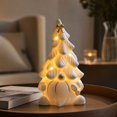 thumbnail image 5 of White Ceramic Christmas Tree with Design and Warm Glow, for Home Tabletop, Christmas Decoration, 5 of 5