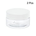 thumbnail image 3 of Uxcell 3oz/ 80ml Round Plastic Jars with White Screw Top Lid for Storage 2Pack, 3 of 5