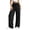 Black, variant on FRSASU Wide Leg Knit Pants for Women Loose Fit Lounge Pants Straight Leg Drawstring Elastic Waist Sweatpants with Pockets Pink