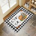 thumbnail image 4 of Thanksgiving Pumpkin Linen Non-slip Floor Mat, Entryway Doormat Durable Low-Profile Mat Home Decor, Welcome Mats Washable Kitchen Bathroom Laundry Bedroom Living Room Door Mat 30x17in, 4 of 6