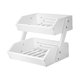 thumbnail image 5 of Cesta de frutas de bambú, soporte para cuencos de frutas, organizador de 2 niveles para guardar verduras, bocadillos, cesta de almacenamiento para el blanco, 5 of 9