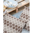 thumbnail image 3 of Outdoor Throw Pillow Cover Mid Century Abstract Waterproof Cushion Covers 2 Pack Brown Khaki Moroccan Aesthetics Pillow Cases Home Decoration for Patio Garden Couch Sofa, 3 of 7