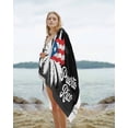 thumbnail image 2 of Puerto Rico Flag Beach Towels Oversized Super Absorbent, Modern Art Palm Tree American Flags Lightweight Bath Towel Quick Dry Sets For Bathroom/Pool/Rv Camping/Beach Play/Gym Room/Picnic 30"x60", 2 of 8