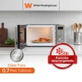 thumbnail image 1 of White Westinghouse  Horno de Microondas 0.7 pies  Modelo WWCMV0720WES  Display LED  Perilla de control interior Botones para programas-60min cocción  Plato Giratorio  Descongelado, 1 of 9