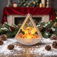 thumbnail image 2 of Clearance Under $10 LED Triangular Wind Light – Set of 3 Battery-Operated Flameless Christmas Candles with Warm Glow for Holiday Tabletop, Mantel & Party Decor, Style C, 2 of 5