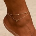 thumbnail image 4 of Fashion Multiple Heart Alloy Women's Anklet With Beaded Chain For Beach Accessories Rope Bracelet for Men Pearl Bracelet for Men Friendship Bracelet Bracelet Charm Bracelet Alert Bracelet for Men, 4 of 4