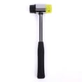 thumbnail image 4 of Double Face Soft Touch Hammer Black Plastic Coated Grip Head Rubber Handheld Tool Leather DIY  Multifunctional Nylon Mallet, 4 of 6