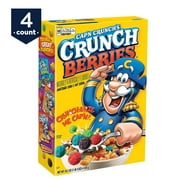 Cap'n Crunch Breakfast Cereal, Crunch Berries, 18.7 oz Boxes, 4 Count'