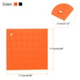thumbnail image 2 of Uxcell 4pcs Hot Pad Heat Resistant Silicone Mat Trivet Mat Pot Holder Hot Pot Table Coaster-Orange/Black, 2 of 5