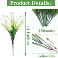 thumbnail image 7 of Viworld 10 Bundles Outdoor Artificial Daisy Fake Flowers UV Resistant Plants, Faux Plastic Greenery for Indoor Hanging Plants Garden Porch Window Box Home Wedding Farmhouse Decor (White), 7 of 7