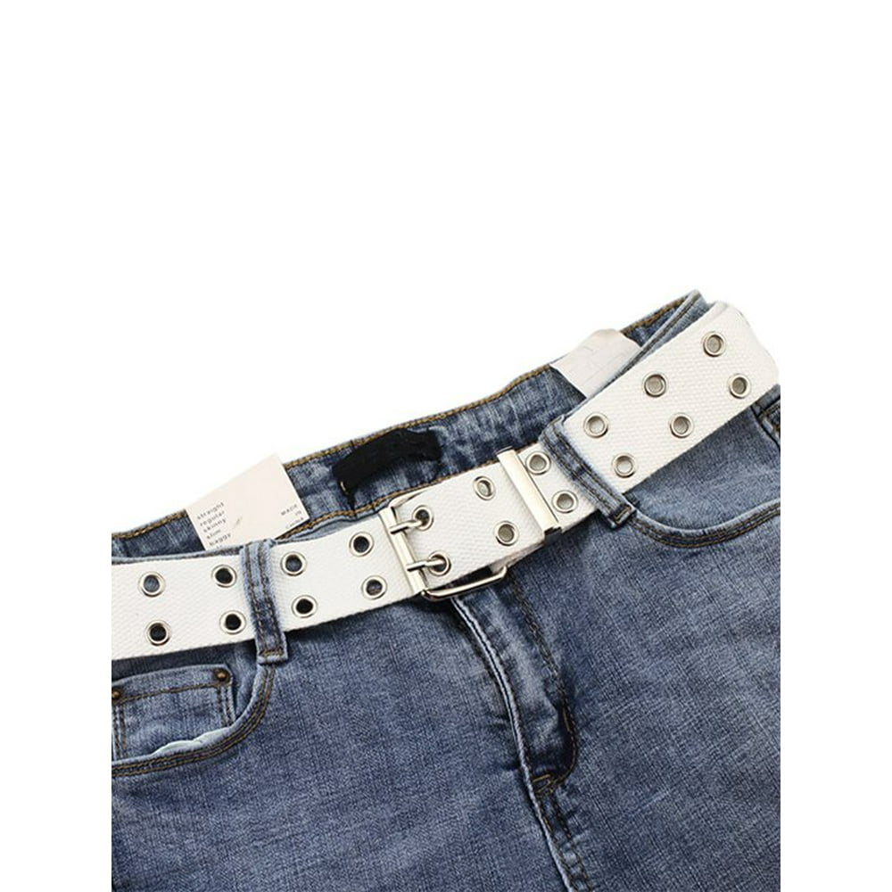 Balai Double Grommet Leather Belt Double Prong Belt Buckle 2 Hole