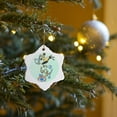 thumbnail image 7 of 3drose, Stork with Baby Its a Boy on Light Green Background, 3 inch Snowflake Porcelain Ornament, 7 of 7