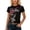 Black, variant on Women Y2K Graphic T Shirts Summer Short Sleeve Punk Gothic Tee Tops Vintage 90s Emo Clothes Streetwear Black L