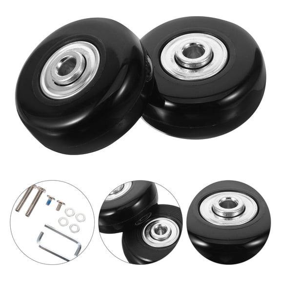 FOMIYES 2Pcs Round Luggage Suitcase Wheels for Smooth Movement Travel Repair 4.5x4.5x1.5in